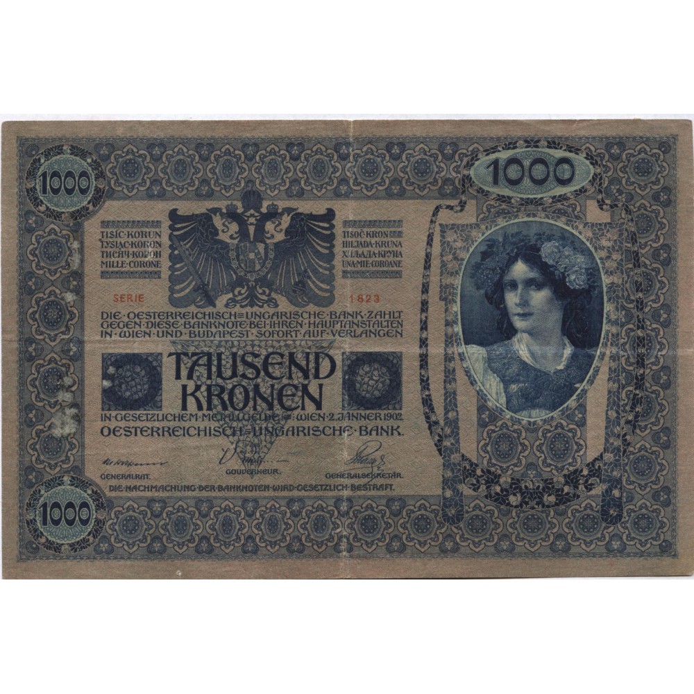 1000 крон 1902 г. Австро-Венгрия
